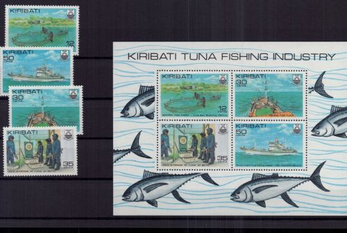 Kiribati Michel-Nr. 378 - 381 + Block 9 postfrisch