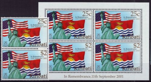 Kiribati Michel-Nr. 878 + 879 + Block 46 postfrisch