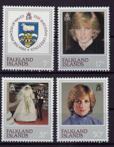 Falklandinseln Michel Nummer 346 - 349 postfrisch Prinzessin Diana