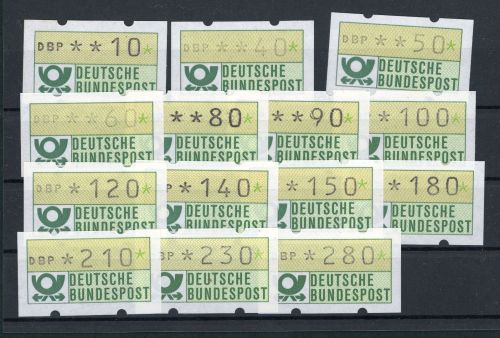 Bund Automaten ATM 1 Versandstellensatz VS1 postfrisch ohne Zählnummer