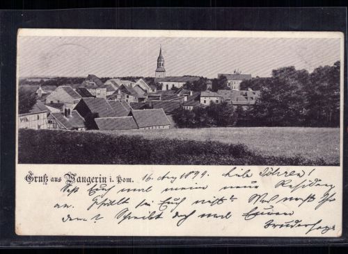 Ansichtskarte Gruss aus Wangerin Pommern / Panorama 1899
