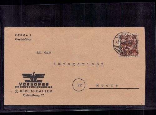 Alliierte Besetzung / Berlin - Lebensversicherungs AG - 1948 nach Moers
