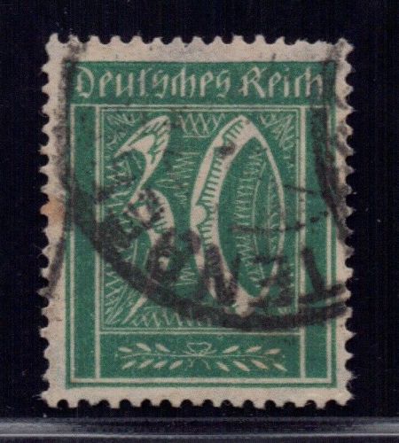 Dt. Reich Michel-Nummer 181, gestempelt und geprüft