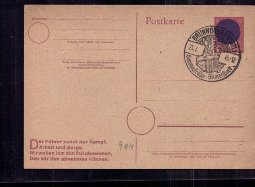Deutsche Lokalausgaben - Lokale Schwärzung - Brunndöbra SST 1945