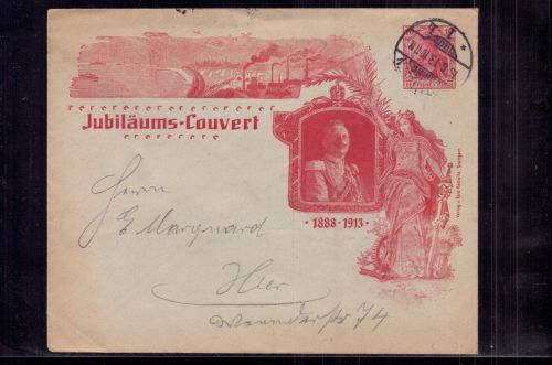 Ganzsache Jubiläum 25 Jahre Thronbesteigung Wilhelm II 1888 - 1913