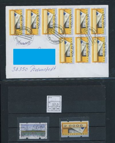 Bund Automatenmarken Lot postfrisch, gestempelt und Beleg