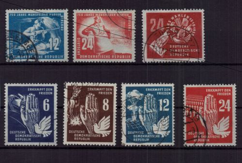 DDR Michel Nummer 273 - 279 gestempelt