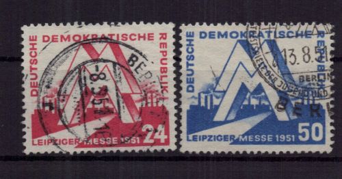 DDR Michel Nummer 282 + 283 gestempelt