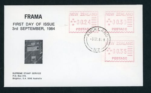 Neuseeland Automatenmarken Michel Nr. 1 FDC