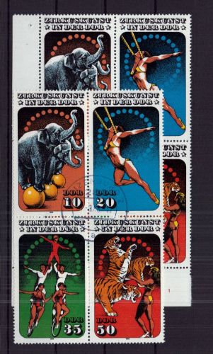 DDR Michel Nummer 2983 - 2986 Zusmmendruck postfrisch + gestempelt