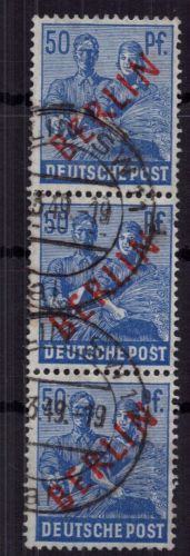 Berlin Michel Nr. 30 gestempelt , 3er Streifen