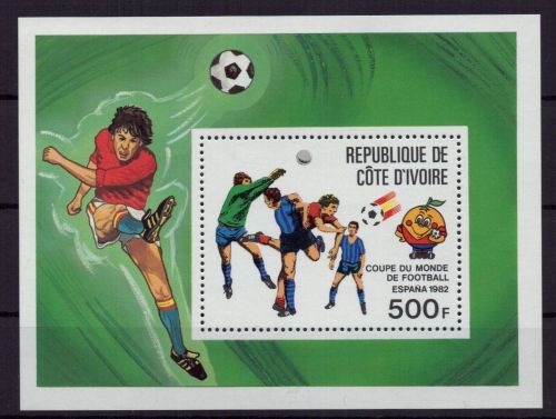Elfenbeinküste Michel-Nr. Block 19 Fußball postfrisch