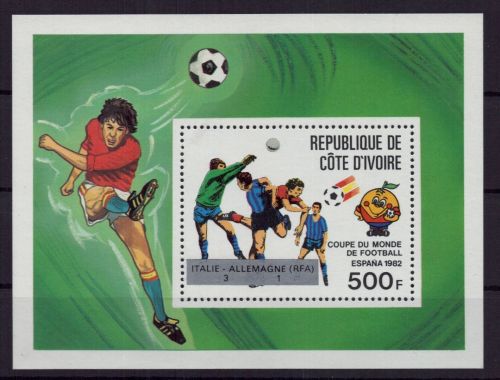 Elfenbeinküste Michel-Nr. Block 24 Fußball postfrisch