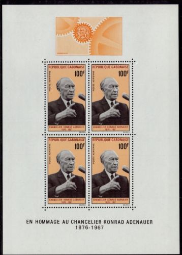 Gabun Michel-Nr. Block 9 Adenauer postfrisch
