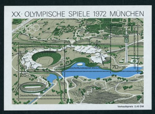 Bund Block Nummer 7 Olympische Spiele München 1972