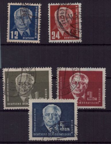 DDR Michel Nr. 251-255, gestempelt