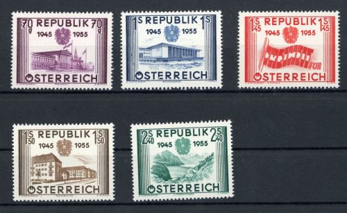 Österreich Michel Nummer 1012 - 1016 postfrisch