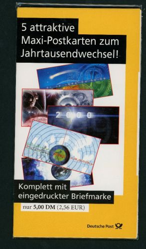 Maxi Postkarten Set Jahrtausendwechsel 5 Karten postfrisch (ohne Sonderstempel)