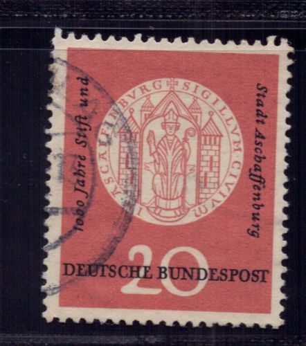 Bund Michel Nummer 255 VIII Plattenfehler gestempelt