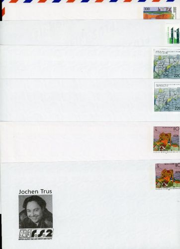 Lot von 6 Ganzsachen DL Umschläge ungebraucht siehe Bild