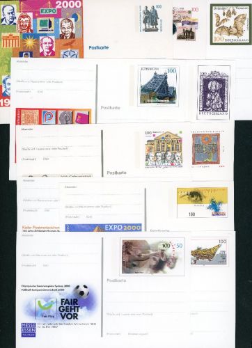 Lot von 11 Ganzsachen Postkarten ungebraucht siehe Bild