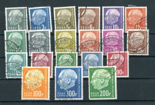 Saarland Michel Nummer 409 - 428 gestempelt
