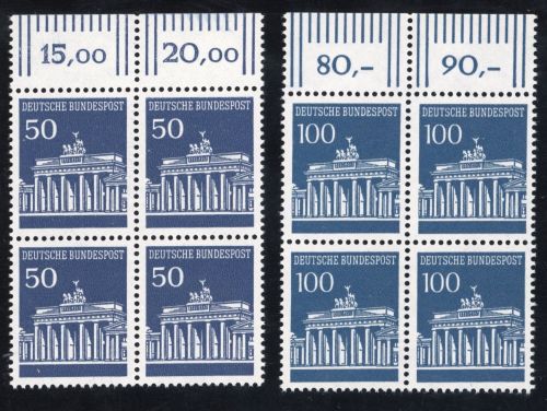 Bund Michel Nummer 509 + 510 Viererblöcke WOR postfrisch