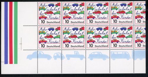 Deutschland 1997 Michel Nr. 1954 postfrisch - verschnittener 10er Bogen