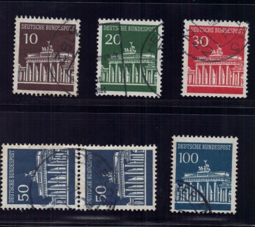 Bund Michel Nr. 506R - 510R gestempelt