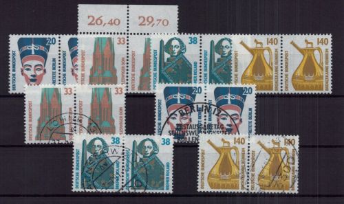 Bund Michel Nr. 1398 - 1401 Paare postfrisch + gestempelt