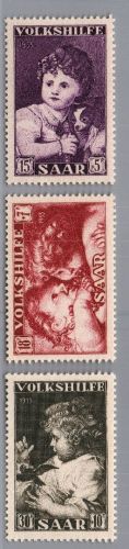 Saargebiet Michel Nummer 344 - 346 postfrisch