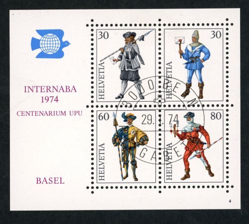 Schweiz Block Nummer 22 gestempelt 1974