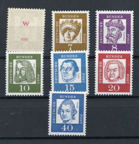 Bund Michel-Nr. 347x - 355x postfrisch Signum Borek