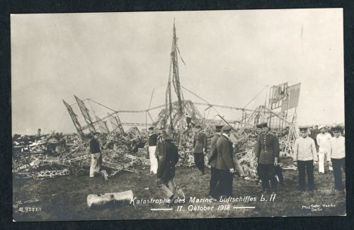 Ansichtskarte Katastrophe des Marine Luftschiff L II am 17.10.1913