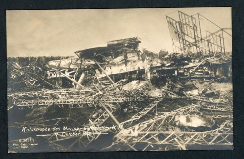 Ansichtskarte Katastrophe des Marine Luftschiff L II am 17.10.1913