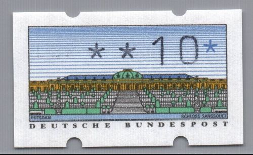 Bund Automatenmarken ATM 2 Teildruck, ohne "DBP" postfrisch