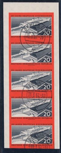 DDR Michel Nummer 805B gestempelt 5er Streifen