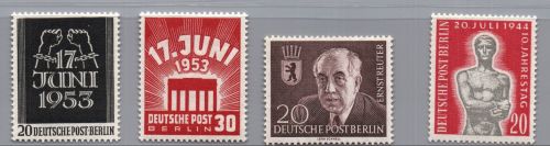 Berlin Michel Nr. 110 + 111 + 115 + 119 postfrisch
