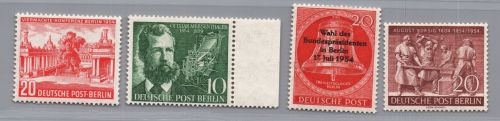 Berlin Michel Nr. 116 - 118 + 125 postfrisch