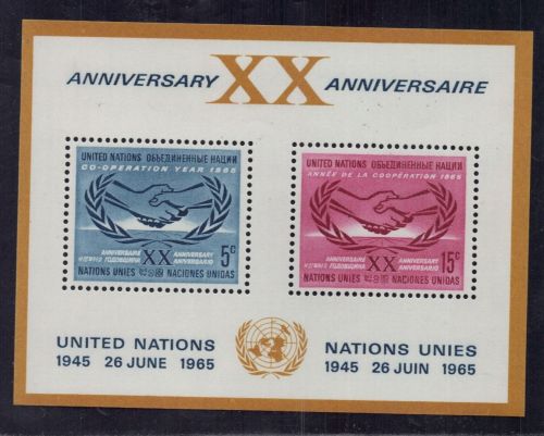 UNO New York Block Nummer 3 postfrisch