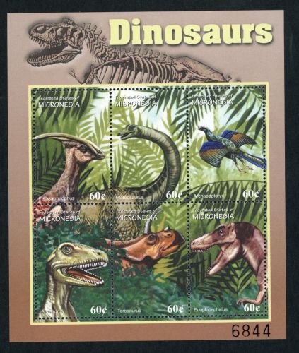 Mikronesien Michel Nummer 1196 - 1201 Kleinbogen Dinosaurier postfrisch