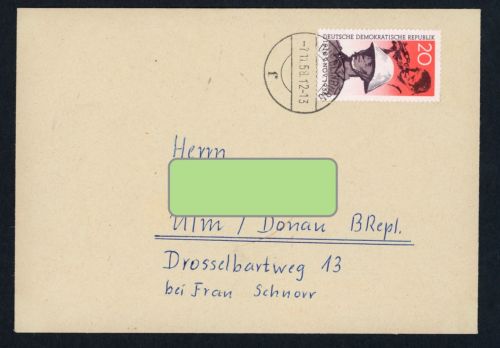 DDR Michel Nummer 662 Einzelfrankatur , Ersttagsstempel Quedlinburg