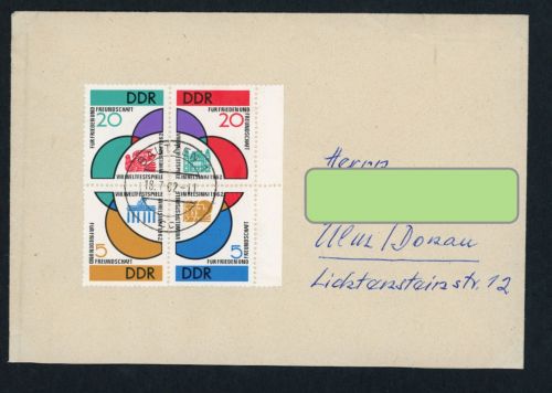DDR Michel Nummer 901 - 904 Zusammendruck Bautzen n. Ulm