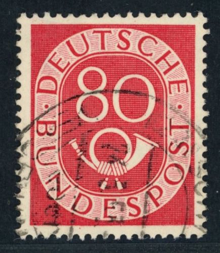 Bund Plattenfehler Posthorn Michel Nr. 137 VIII gestempelt