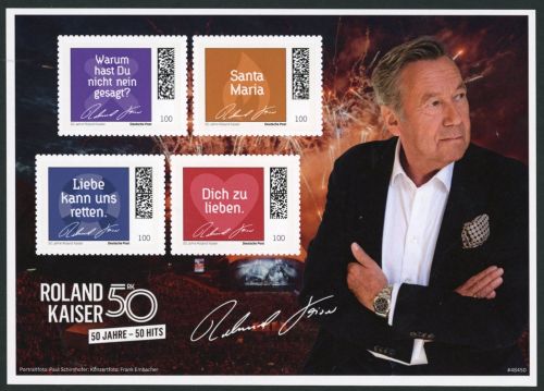 50 Jahre Roland Kaiser - Limitierte Sonderedition - 4er Bogen selbstklebend