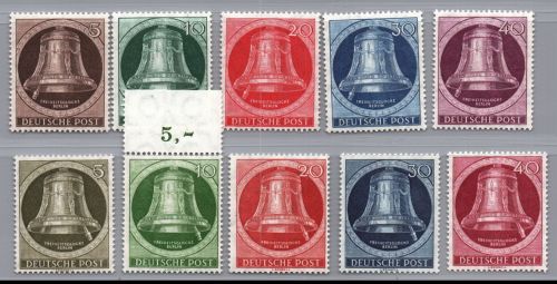 Berlin Michel Nr. 75 - 79 + 82 - 86 postfrisch