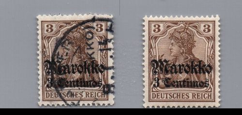 Deutsche Auslandspostämter Marokko Michel Nummer 46 gestempelt +ungebraucht Falz