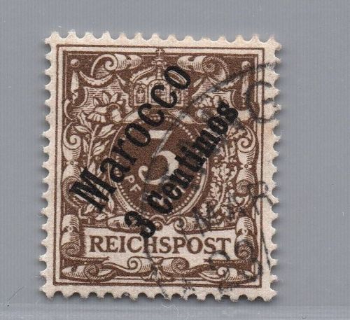 Deutsche Auslandpostämter Marokko Michel-Nr. 1 gestempelt
