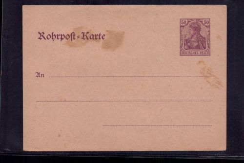 Rohrpost Karte RP 20 ungebraucht