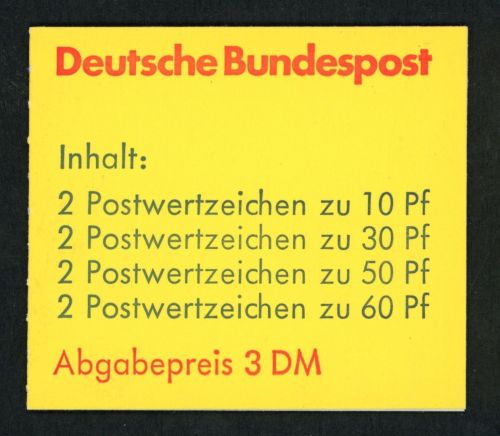 Bund Markenheftchen Nr. 23d oZ postfrisch